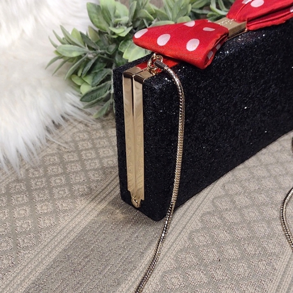 Kate Spade X Disney Minnie Mouse Glitter Party Box Bag - Picture 5 of 16